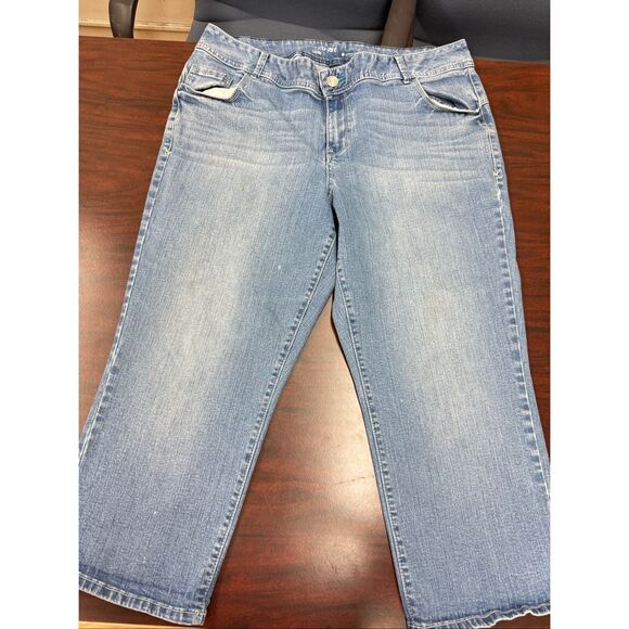 Lane Bryant Genius Fit Denim Crop Jeans Size 20 - Picture 1 of 9